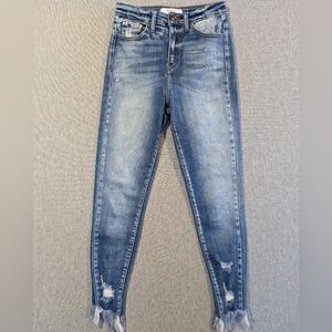 Kancan Signature Kurvy Ultra High Rise Jeans Women's 25 Skinny Distressed